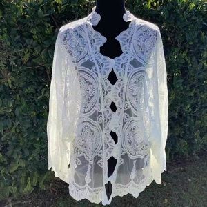 UMGEE White Lace Duster/Kimono